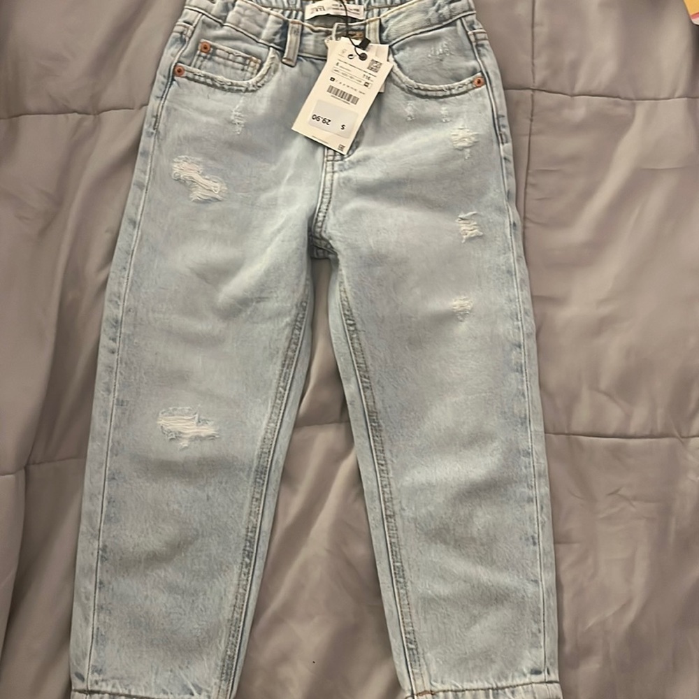 NWT Zara Mom fit little girls jeans never worn